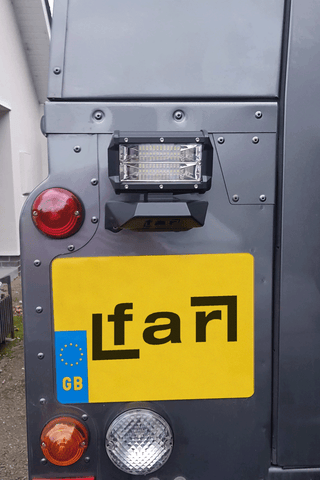 FAR - STEALTH Numberplate lamp with accessory mount point - MK2