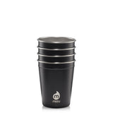 Party Cup 10oz Stackable 4 Pack - BLACK