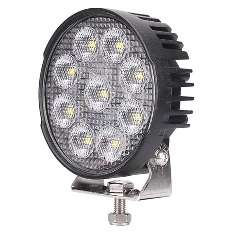 4" Round LED Worklight with Amber Strobe Warning Lights